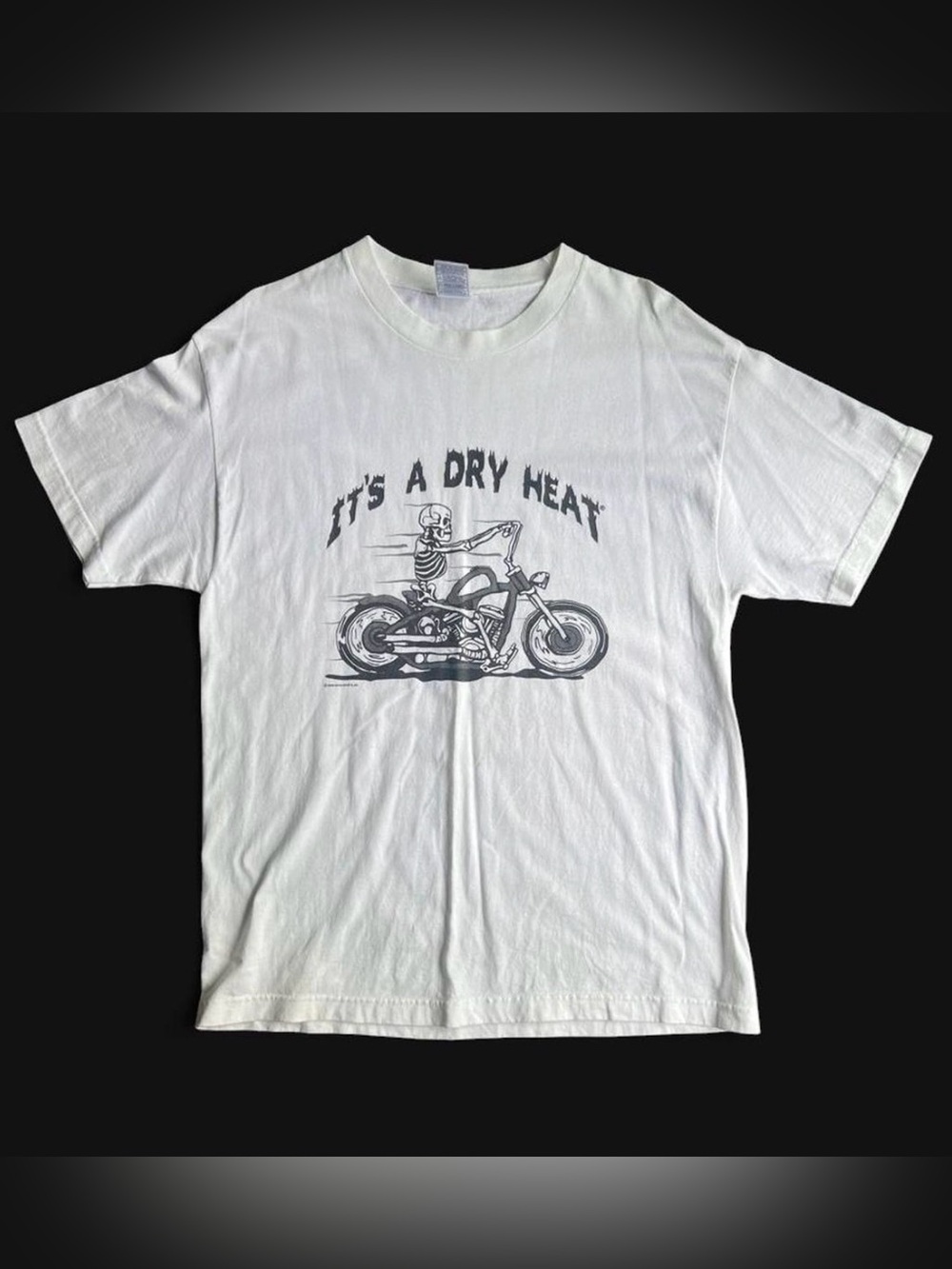Vintage Y2K It's A Dry Heat Biker Tee Size L